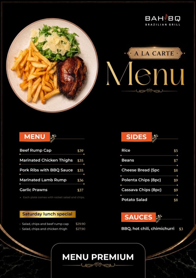 Menu Bahig Menu - BahBQ